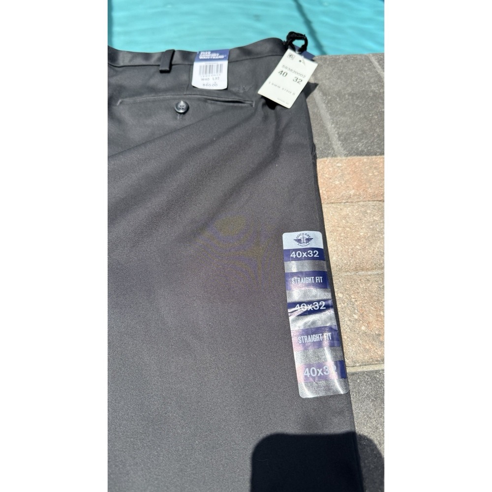 Dockers Men's Straight Fit Pants 40x32 Black Flex Comfort Waist MSRP $60 NWT - Picture 3 of 6
